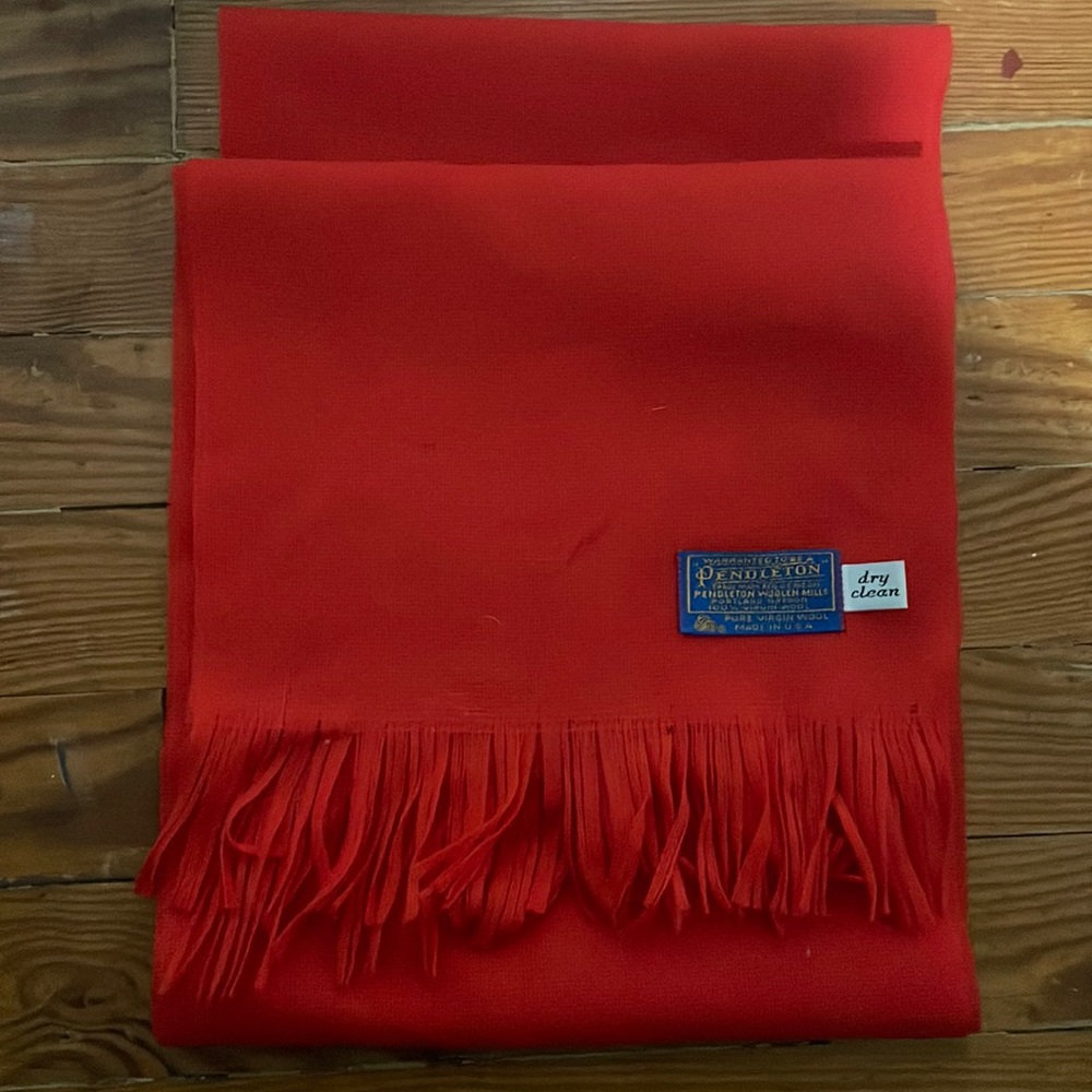 Long Vintage 100% Pure Virgin Wool Scarf